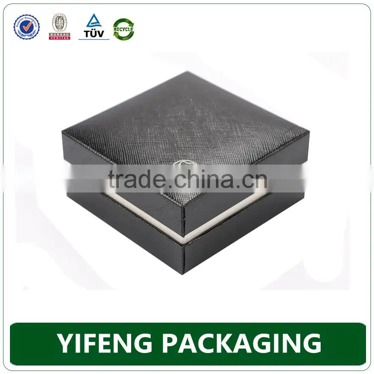 Luxury velvet black white cardboard paper gifts cufflink box