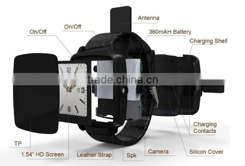 Bluetooth Smart U Watch U11C Wristwatch Separate Micro GSM SIM Card Slot For Andriod IOS iPhone Smartphone Men Women U11C smart