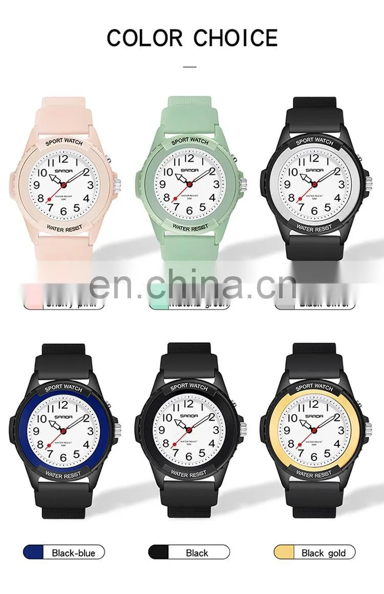 Sanda 6018 Casual Men Brand Quartz Wrist Watches Aanlog Luminous Resin Strap Water Resistant Fashion Men Hand Watch