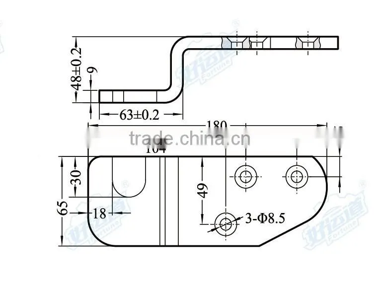 08127 Trailer Wing Body Trailer Cylinder Bracket