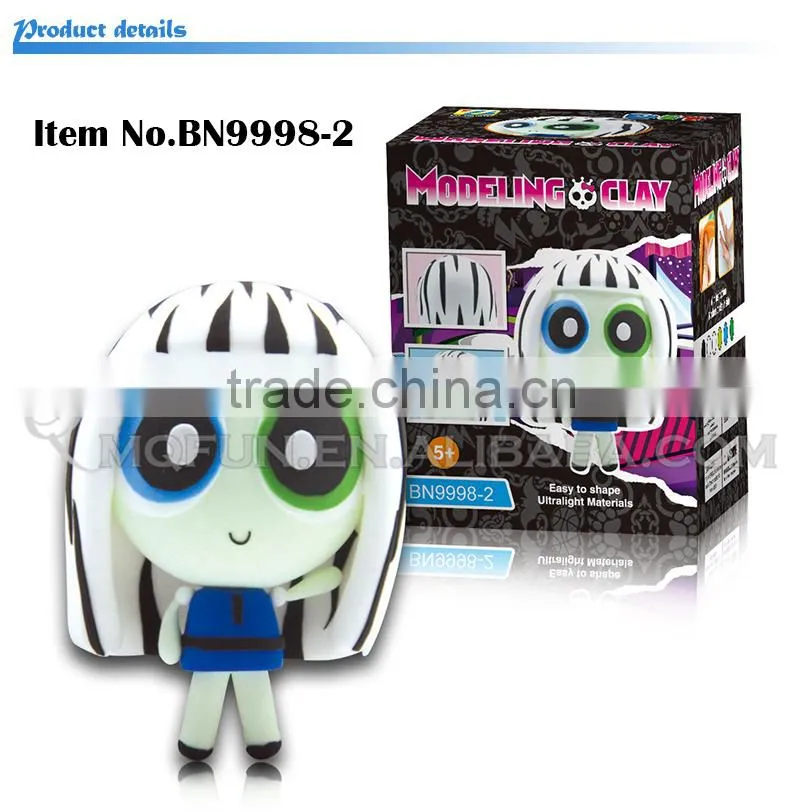 Mini Qute Bonnie kawaii American girl fashion dolls DIY cartoon model building block plasticine clay educational toy NO.BN9998-2