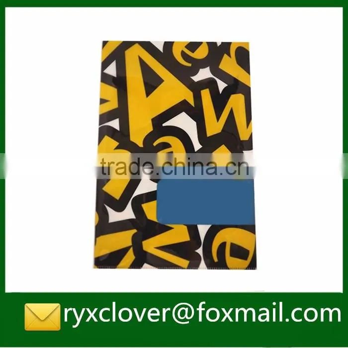 Factory derictly wholesale L shape a4 size file folder pp stationery