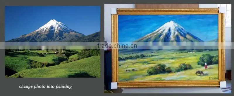 create impression oil painting from photograph landscape 01