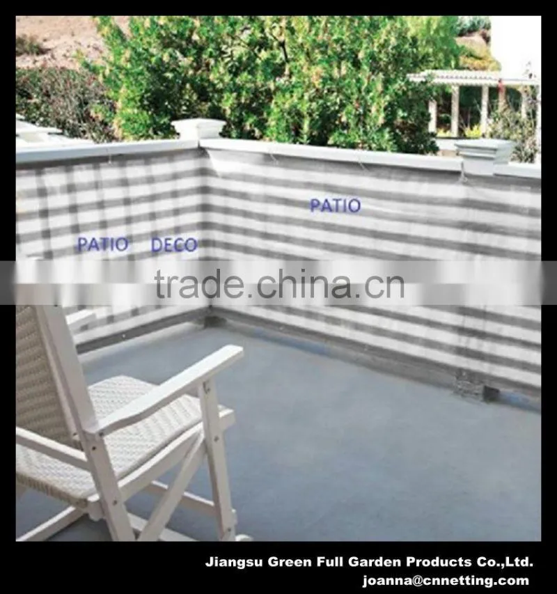 Apartment balcony railing covers nets