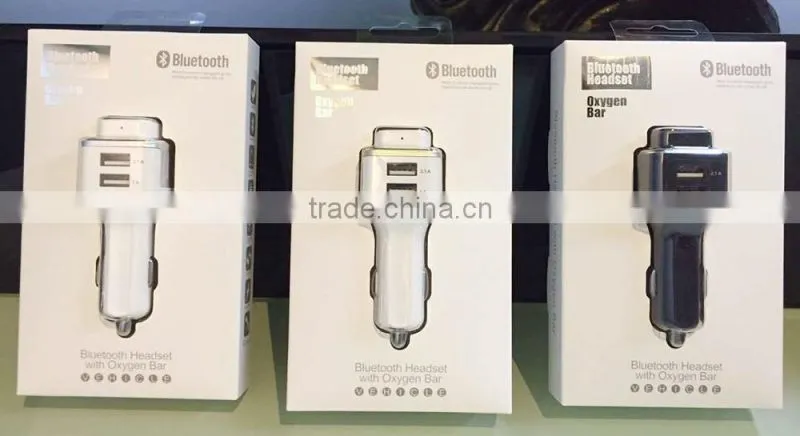 Two USB Output Oxygen Bar Bluetooth Headset Car Charger