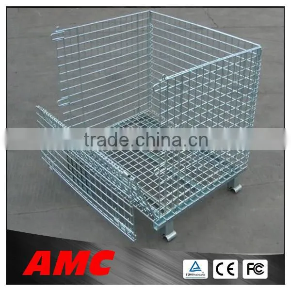 Mobile & Convenient Rolling Mesh Storage Cage