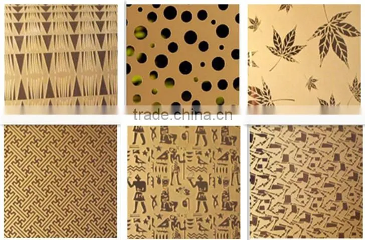 high-quality 304 mirror surface etching colored stainless steel sheet