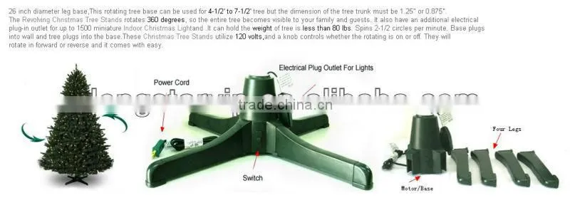 Metal/Plastic Rotating Christmas Tree Stand/Fitting(All sizes and materials can supply)