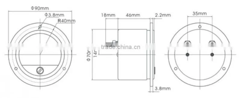 Round type Analog Panel Ammeter
