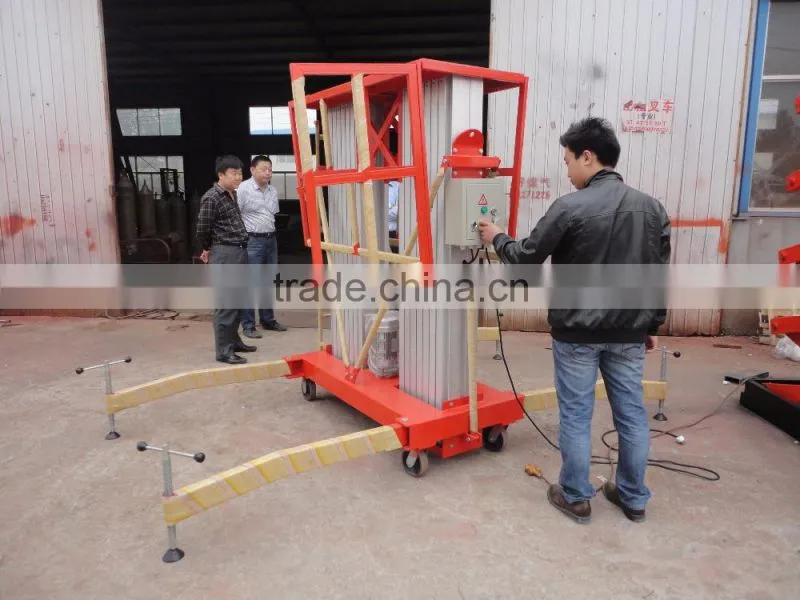 300-1000kg double column aluminium alloy lift platform/mobile hydraulic lift platform