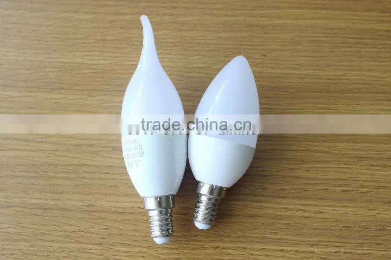 China manufacturer led bulb e14 candle warm white e14 led bulb 6w candle for indoor lighting 2835 SMD DC12V 5W warm white