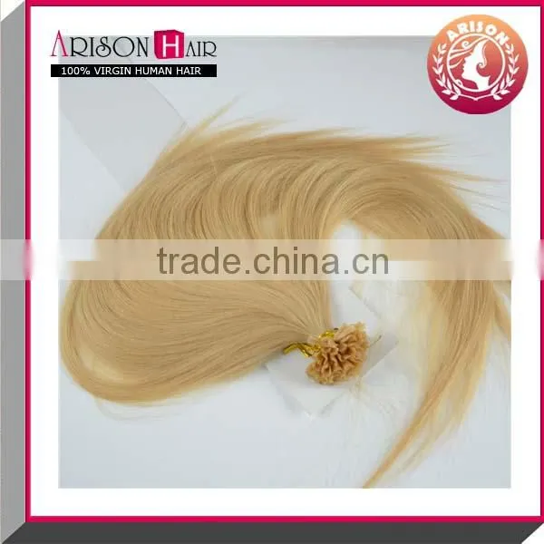 Color 16# Brazilian nail u tip hair extensions