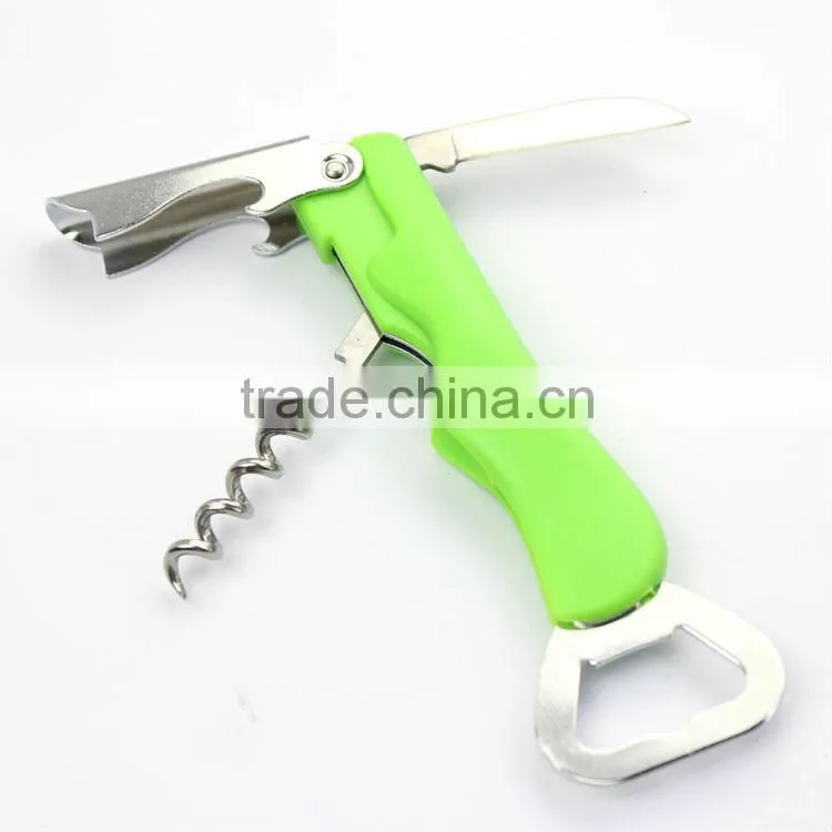 Green color corkscrew wine opener