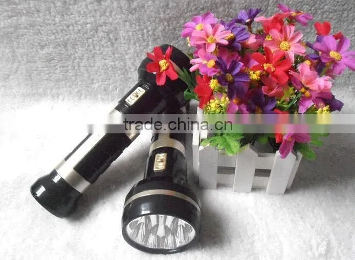 Promotional ABS material 9 LEDS Torch, portable charged torch