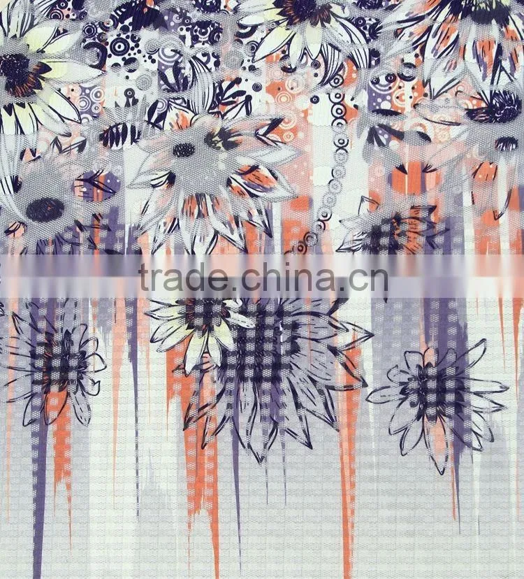 China factory cheap flower african print polyester lace fabric top quality