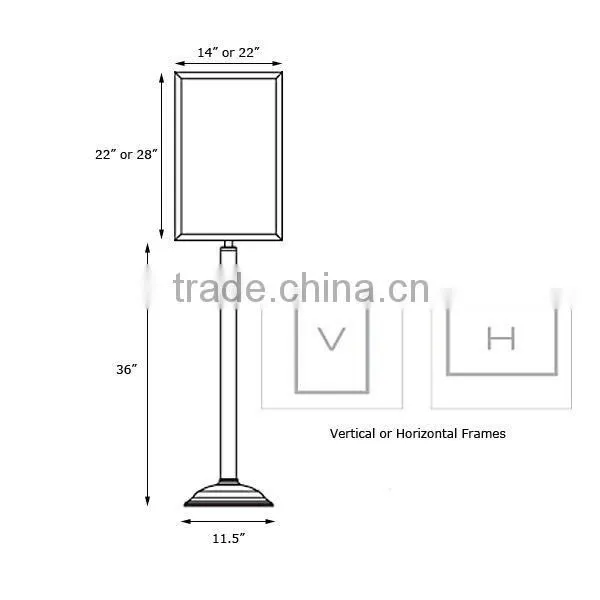 Portable Sign Stand for airports and bus station