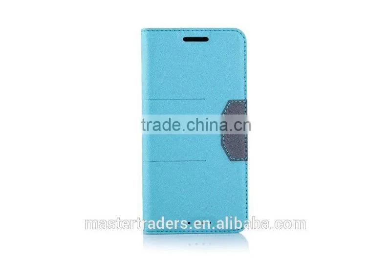 Frosted Auto Pull Flip Wallet PU Leather Case For HTC M9 MT-3024