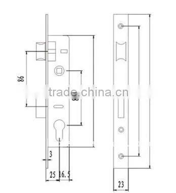 flat wood door lock