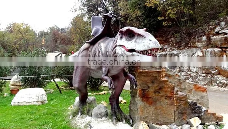 Entertainment kids ride animatronic emulation realistic robotic dinosaur
