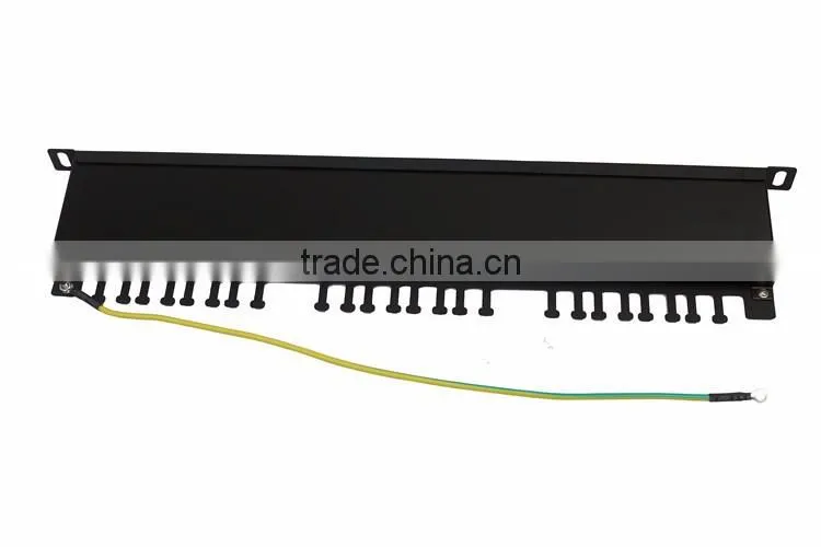 24 ports FTP CAT5e patch panel with LED Light, easy to detect rj45 type