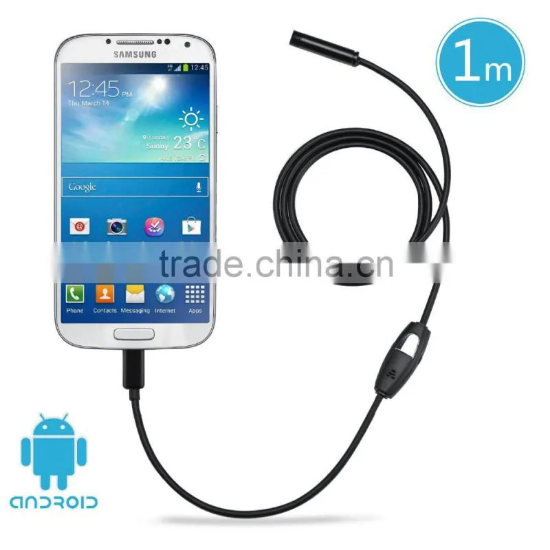 Waterproof USB Endoscope for mobile phone and compute PC laptop 7mm lens 1M USB cable Focus Camera 6 LED
