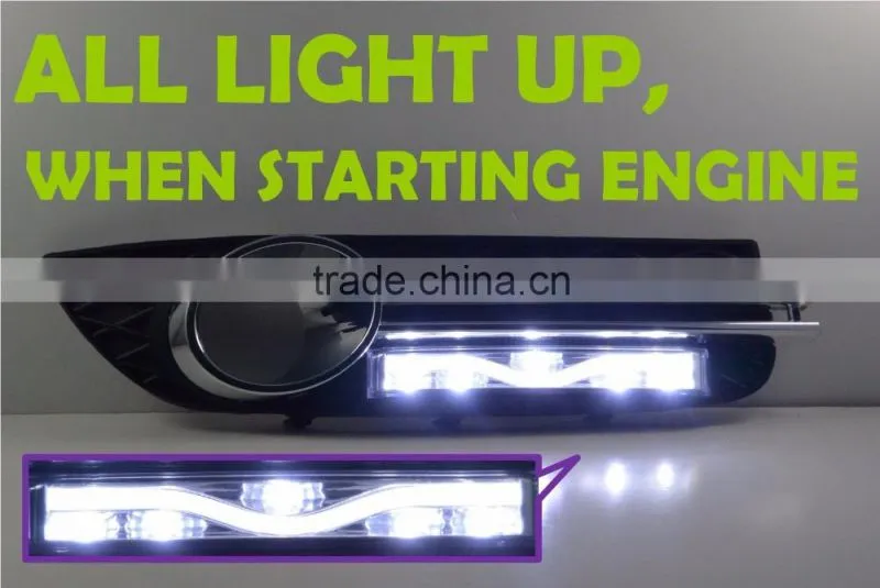 Car Accessories FOR BUICK REGAL With Fog Lamp DRL Daytime Running LIGHT