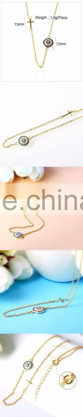 latest design 18k gold necklace in 925 silver
