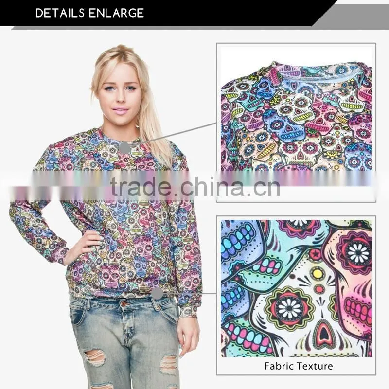 fashion mexican scull high quality 3d digital print fullprint crewneck sweatshirt spring autumn unisex custom oversized pullover