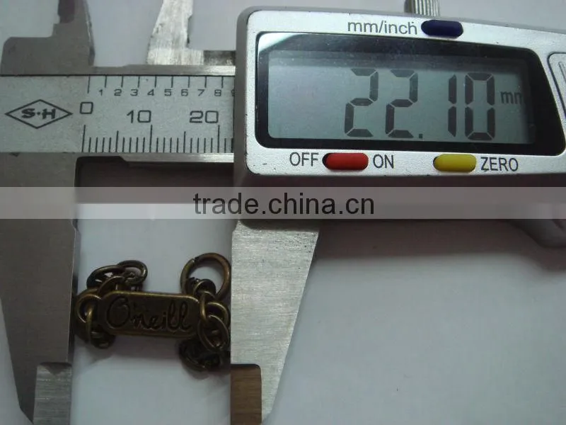antique brass metal plate chain