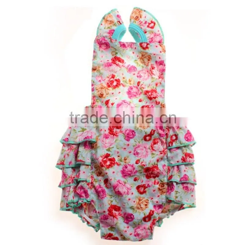 Wholesale Children's Boutique Clothing Floral New Born Baby Romper