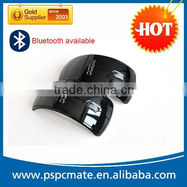 2.4Ghz wireless folding arc mouse with KA8 IC surporting 3 miliion click times long-life using and double chips