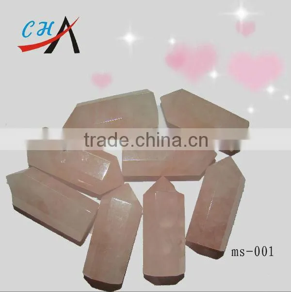 Wholesale natural semi precious stone rock crystal single-head point