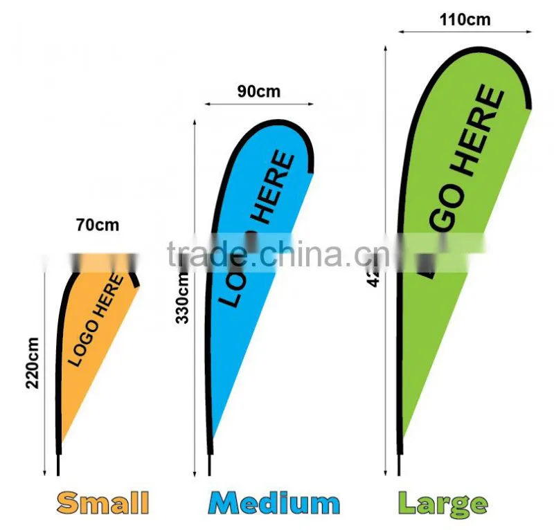 2016 customized pull up/tear drop/feather banner flag for fair dispaly
