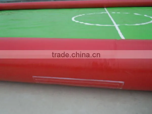 2016 hot inflatable football court,interactive sports game stuff human foosball for sale