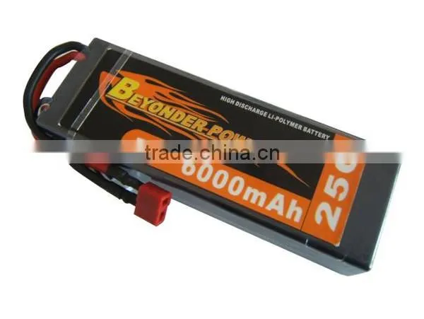 Beyonder Power hard case battery powered mini fridge for airplane/car/toy with high discharge rate 25C, 6000mAh 7.4V