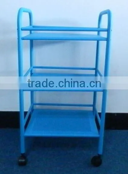 3 tier metal storage shelf with wheel