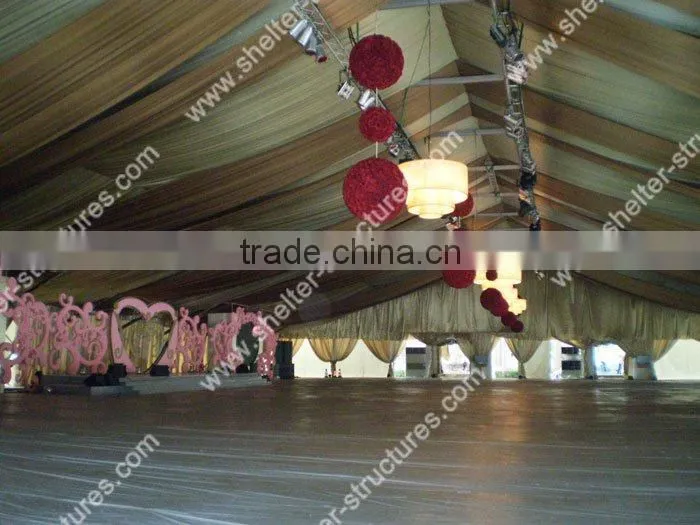 Huge temporary clear roof tent with nice decoration used temporary official