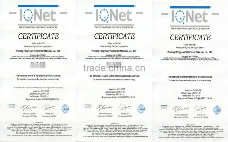 self-adhesive modified bitumen waterproof membrane