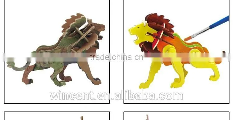 Heat Transfer Printing Giraffe 3D Wooden Puzzle
