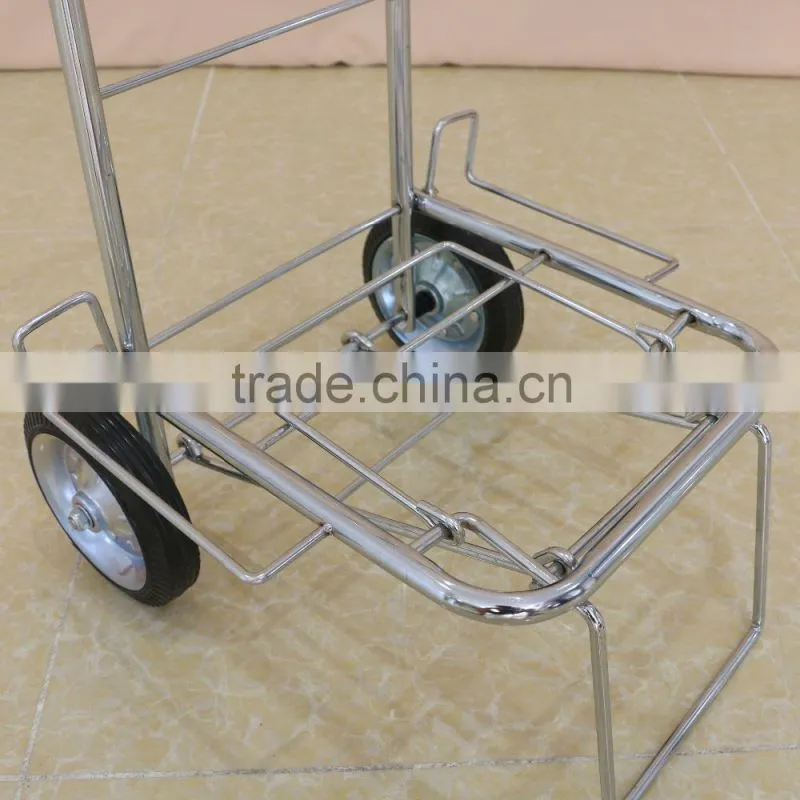 Metal moveable folding packing trolley,portable pull trolley cart/luggage cart
