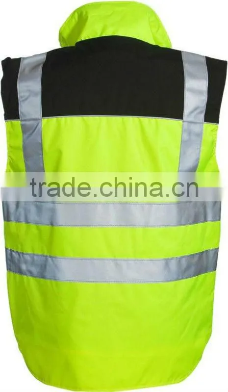 Top quality 2014 new design popular high-vis bodywarmer pilot vest