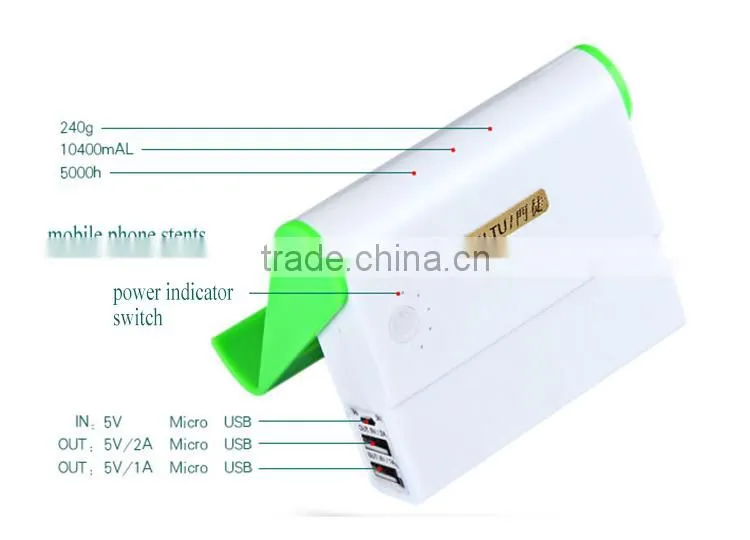 Hot 10400mah Stand Portable Power Bank for iphone