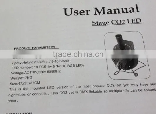 8m-10m Stage Effects CO2 Jet Machine, LED DMX CO2 JET