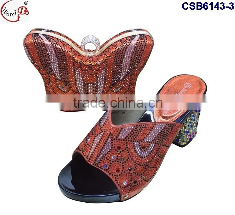 CSB6143 2016 The top latest fashion woman italy style high heel sandal shoes with bags