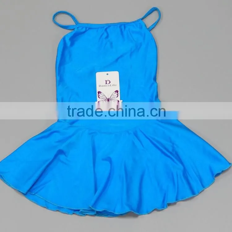 C2123 Ballet Dance Girls Camisole Leotards With Skirt