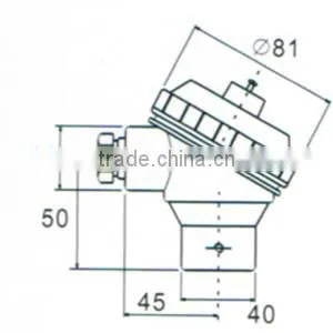 Rtd temperature sensor head pt100 KNY