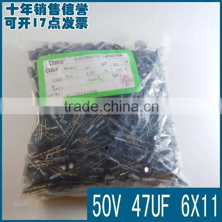 Capacitors 50V 47UF 6*11