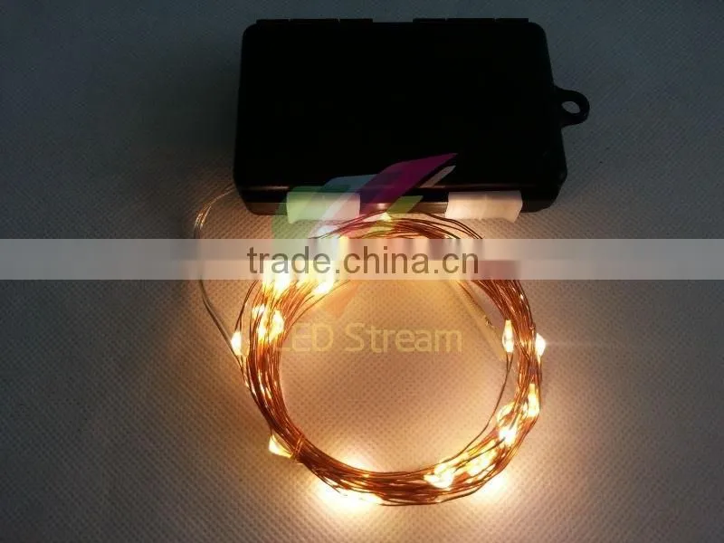 6M 60 led 3AA Outdoor Battery Powered Timer LED Copper Wire String Fairy Light lamp