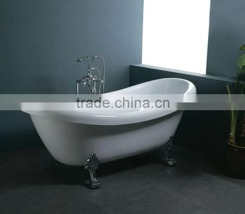 Q119 white wholesale clear freestanding clawfoot bathtub