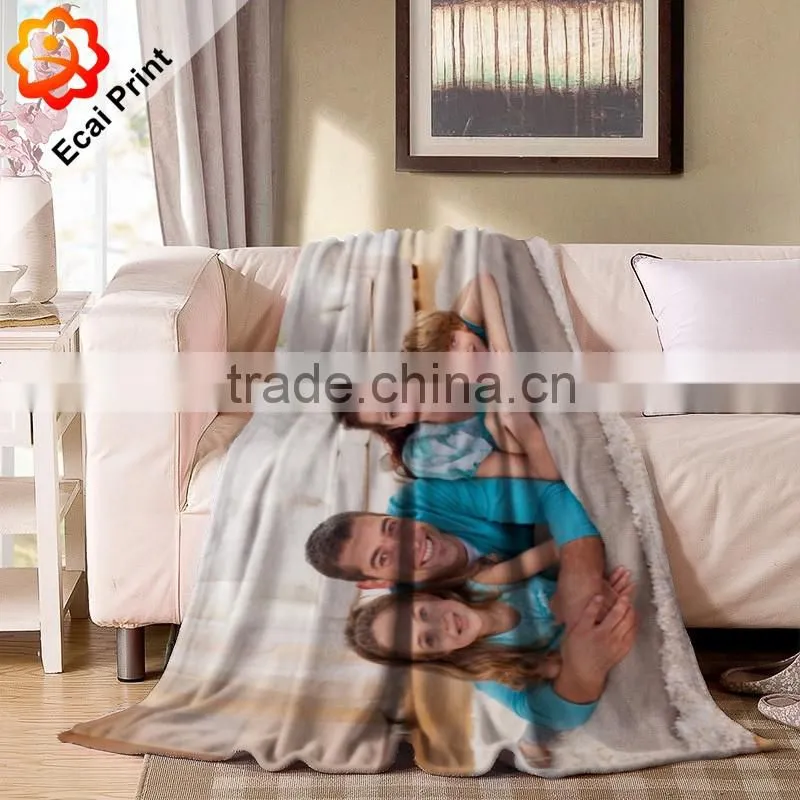 latest design colourful queen size customize heat transfer polar fleece blanket